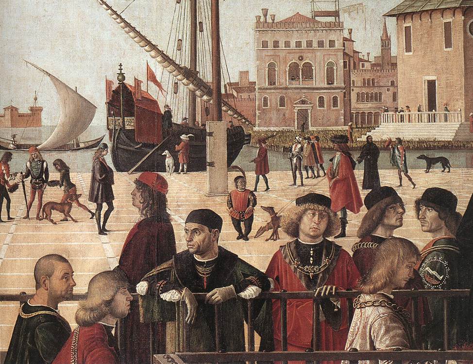 Arrival of the English Ambassadors (detail) fg